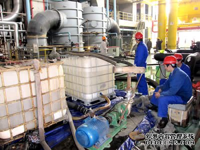 发电厂锅炉化学清洗现场